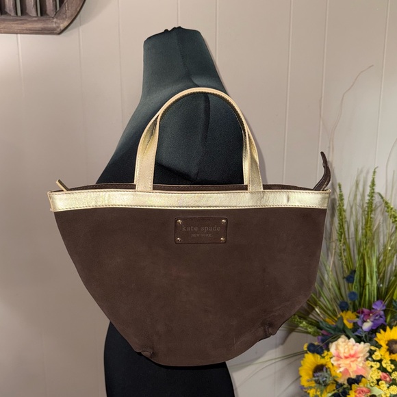 Kate Spade • Brown Suede Satchel - Picture 1 of 12